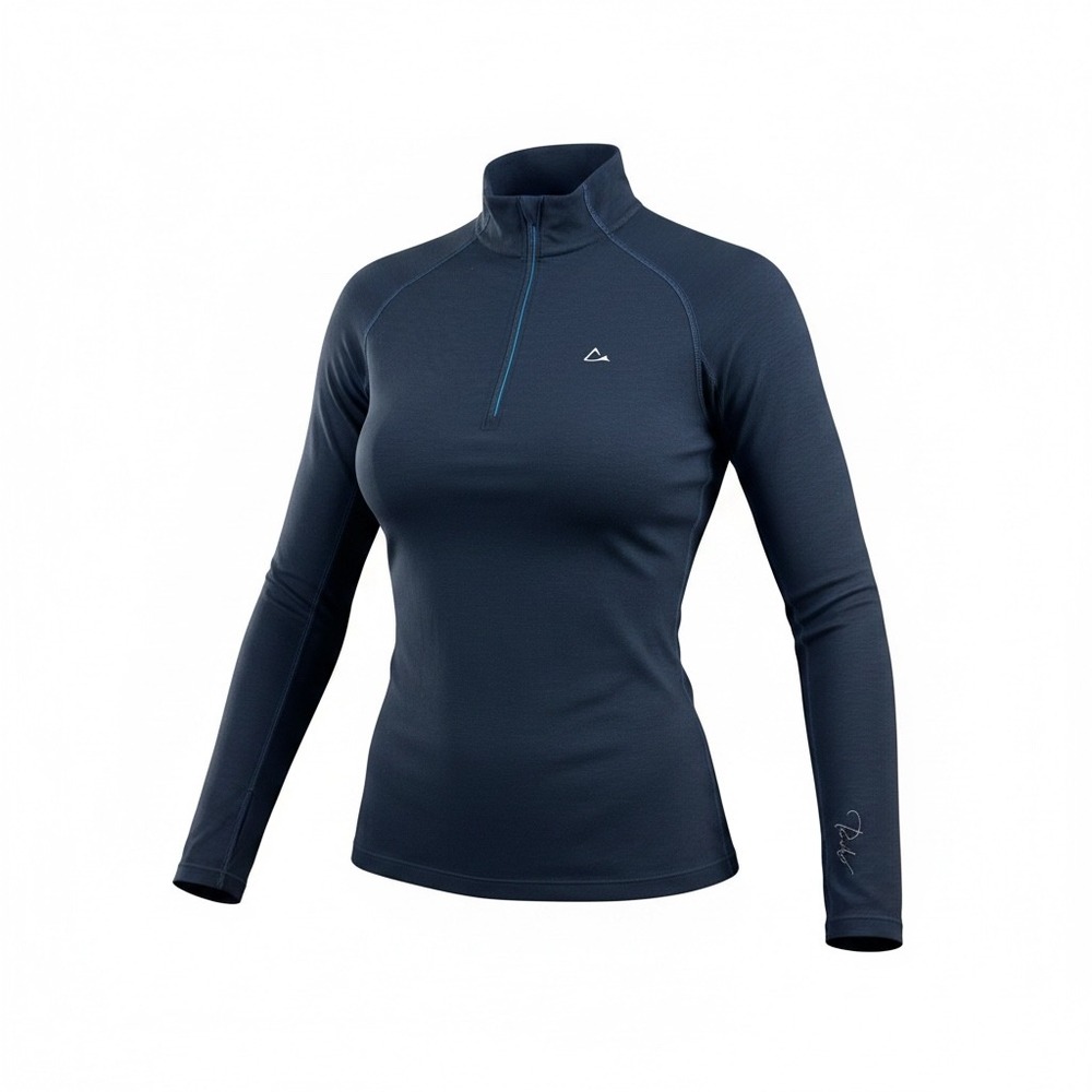 Paradox Womens Merino Blend 1/4 Zip Base Layer Top Charcoal Size M Thumbholes